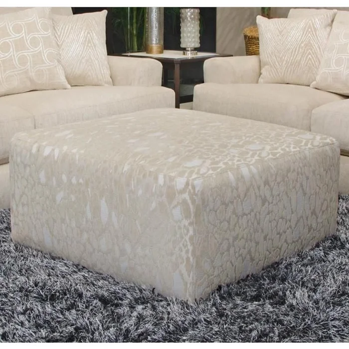 Jackson Lamar Ottoman in Cream 4098-10/1724/6
