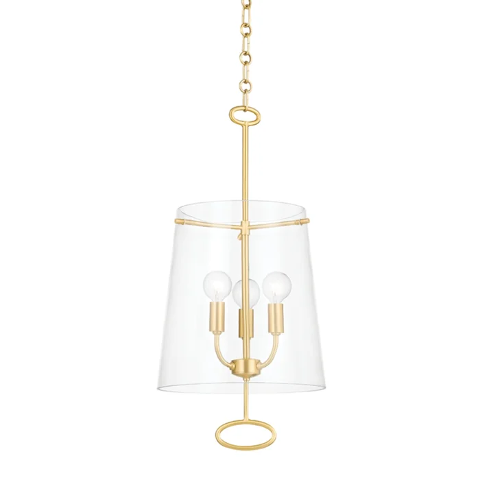 James 3-Light Pendant in Aged Brass 11L x 11W x 22.75H