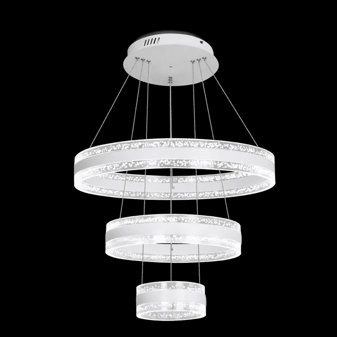James Moder 96816W22LED Contemporary Collection Modern White LED Ceiling Chandelier