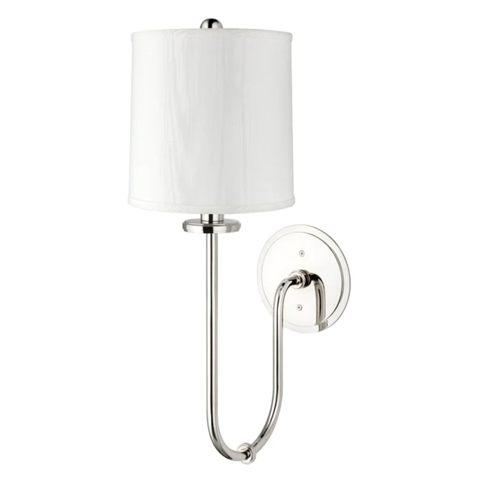 Jericho 1-Light Wall Sconce in Polished Nickel 7L x 7W x 20.5H