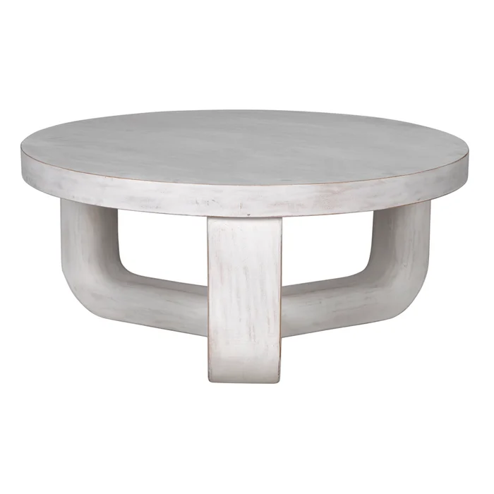 joel coffee table, white wash