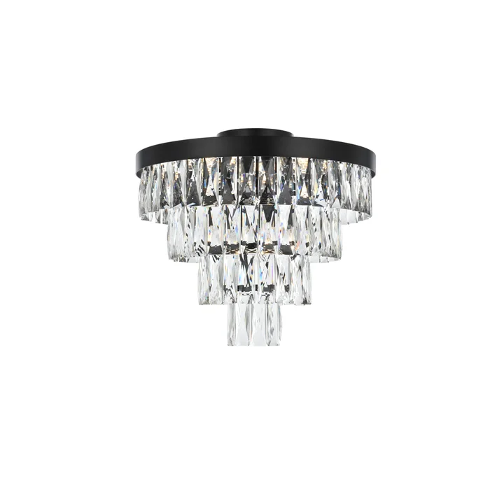josephine 18 inch flush mount in black