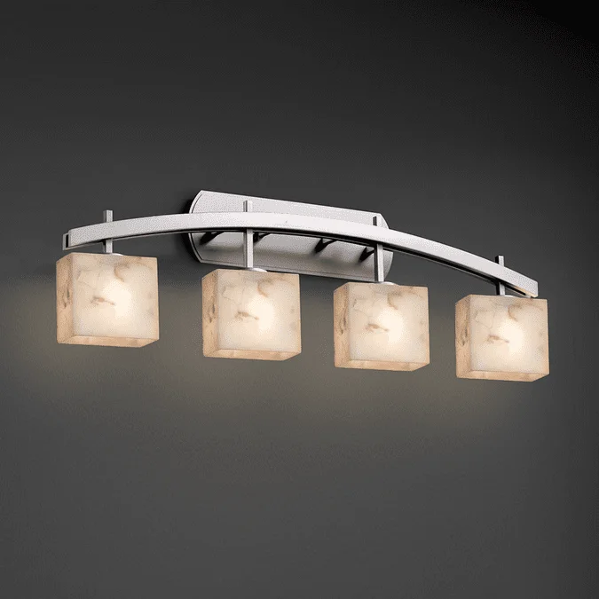 Justice Design ALR-8594 Archway Alabaster Rocks! 4-Light Bathroom Lighting Fixture