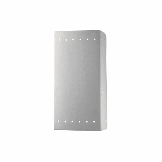 Justice Design CER-0960 Ambiance Large Rectangle Modern Ceramic LED Wall Sconce Light
