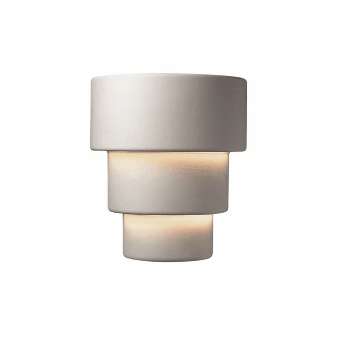 Justice Design CER-2235W Ambiance Large Terrace Contemporary Ceramic LED Outdoor Sconce Lighting