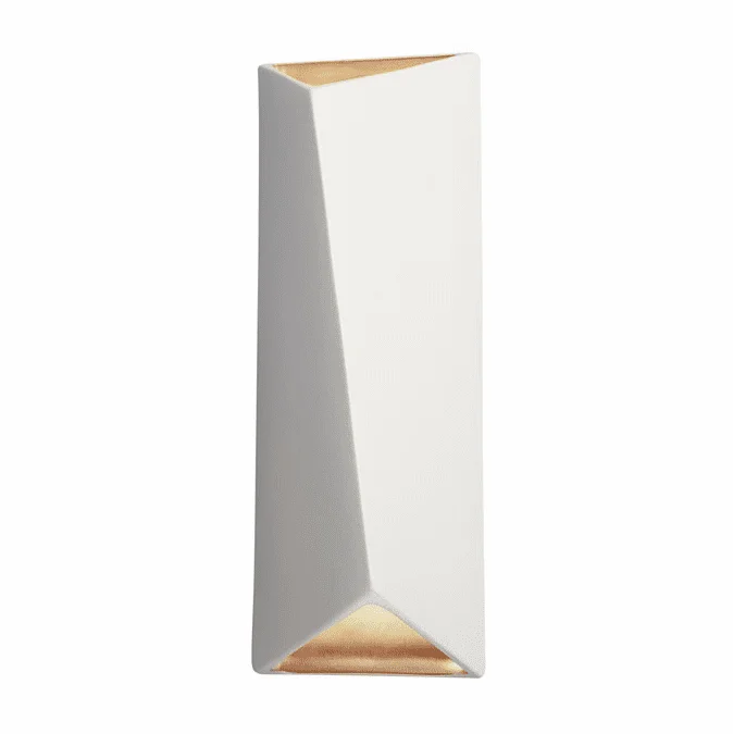 Justice Design CER-5895 Ambiance Diagonal Rectangle Contemporary Ceramic LED Lamp Sconce