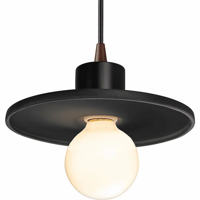Justice Design CER-6325-CRB-DBRZ-BKCD Radiance Carbon Matte Black Mini Pendant Lighting