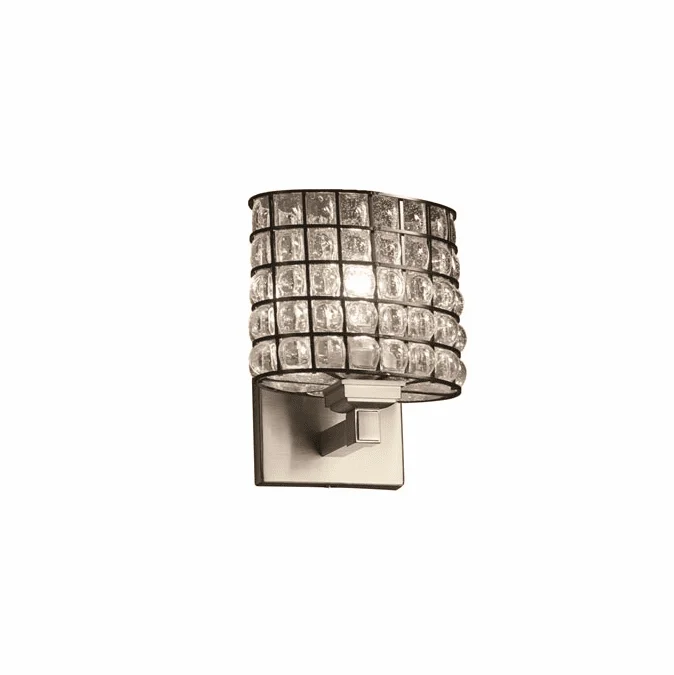 Justice Design WGL-8437-30 Wire Glass Regency Contemporary Wall Mounted Lamp