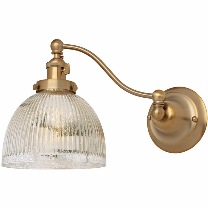 JVI Designs 1253-10-S5-MP Soho Madison Contemporary Satin Brass Wall Swing Arm Light