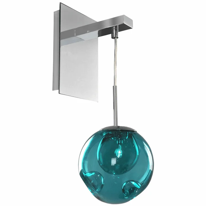 Kalco 309520CH-AQUA Meteor Modern Chrome Halogen Sconce Lighting