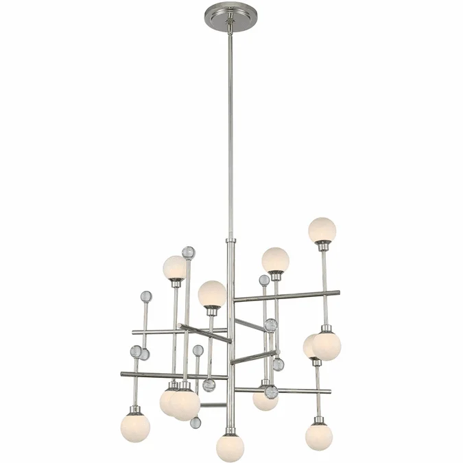 Kalco 508670PN Mercer Contemporary Polished Nickel LED Ceiling Chandelier
