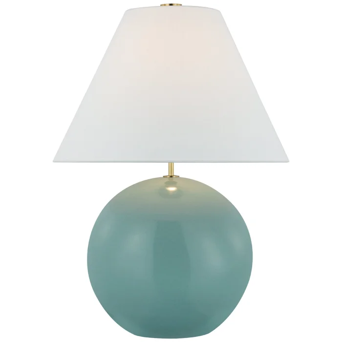 kate spade new york Brielle Large Table Lamp in Seafoam Blue with Linen Shade W21″ x H28.5″