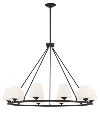 Keenan Ten Light Chandelier in Matte Black (60|KEE-A3009-MK)