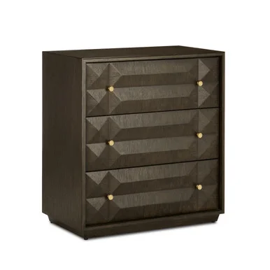 Kendall Collection Chest in Dove Gray/Polished Brass (142|3000-0226)
