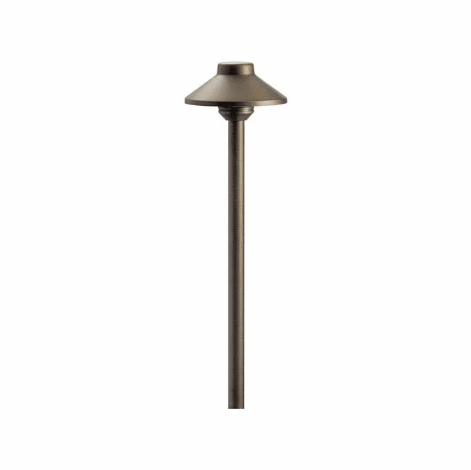 Kichler 15505CBR Contemporary Centennial Brass Line Voltage Outdoor Landscape Light