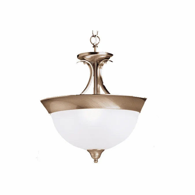 Kichler 3623 Dover 3 Light 15 Inch Flushmount with Seedy Glass
