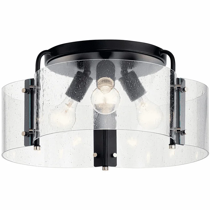 Kichler 42955BK Thoreau Modern Black 18″ Ceiling Light Fixture