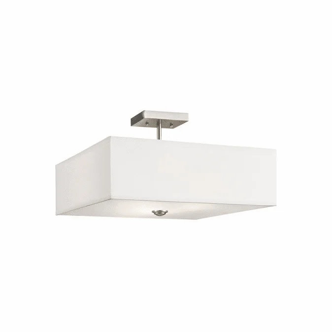 Kichler 43693NI Shailene Modern Brushed Nickel 18″ Flush Mount Light Fixture