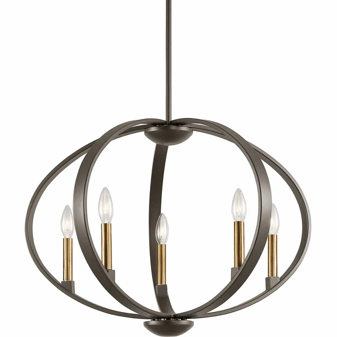 Kichler 43871OZ Elata Contemporary Olde Bronze Chandelier Light