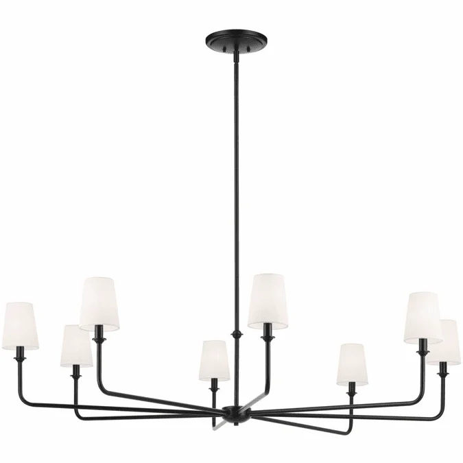 Kichler 52521BK Pallas Contemporary Black Chandelier Light