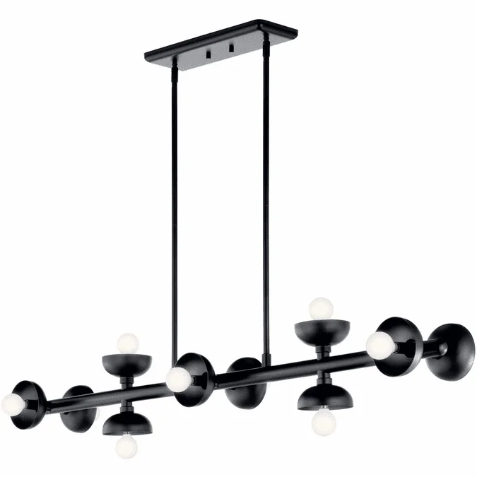 Kichler 52645BK Palta Contemporary Black Kitchen Island Lighting