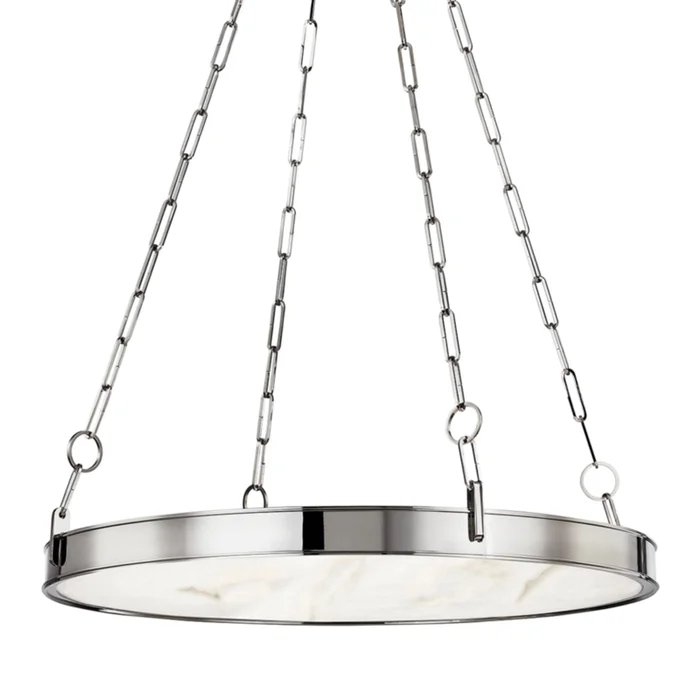 Kirby 1-Light Chandelier in Polished Nickel 30L x 30W x 3.5H