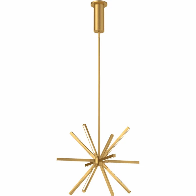 Kuzco CH14220-BG Sirius Minor Modern Brushed Gold LED 20″ Chandelier Lamp