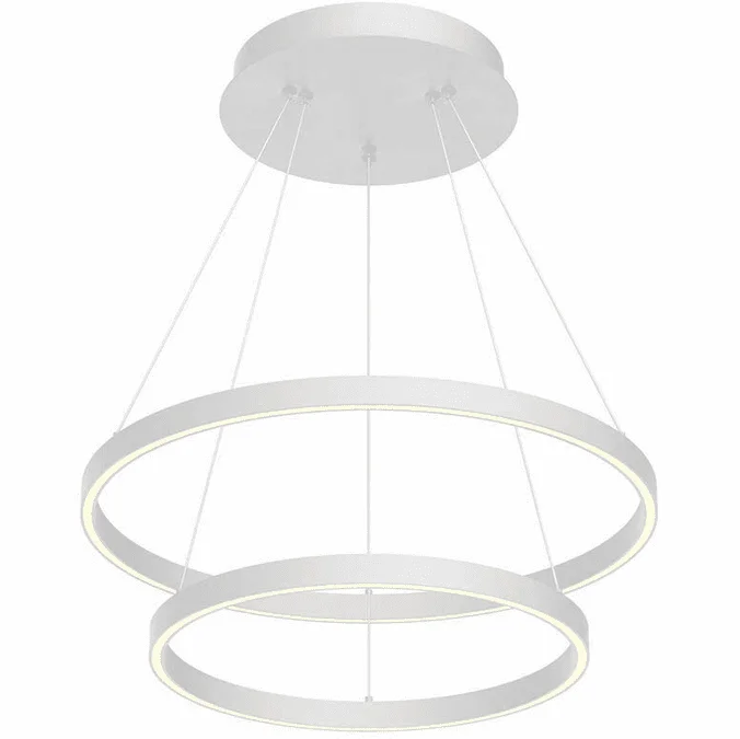 Kuzco CH87824-WH Cerchio Modern White LED 24″ Pendant Light Fixture