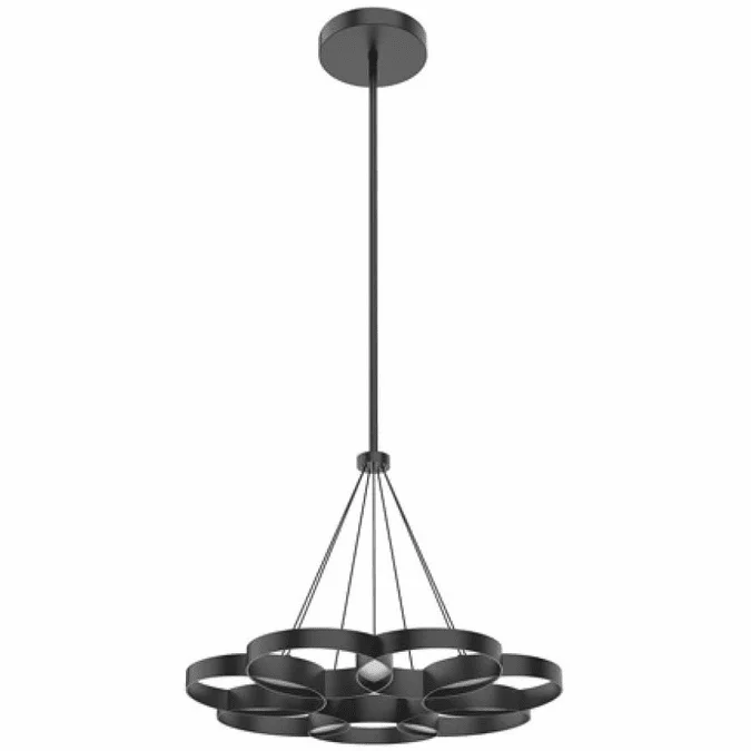 Kuzco CH90826-BK Maestro Modern Black LED 26″ Hanging Chandelier