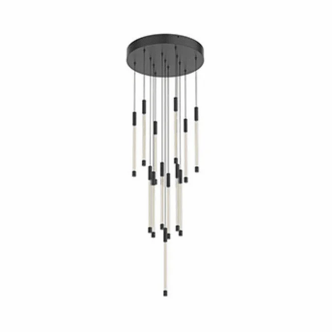 Kuzco MP75113-BK Motif Contemporary Black LED 13″ Multi Pendant Hanging Light