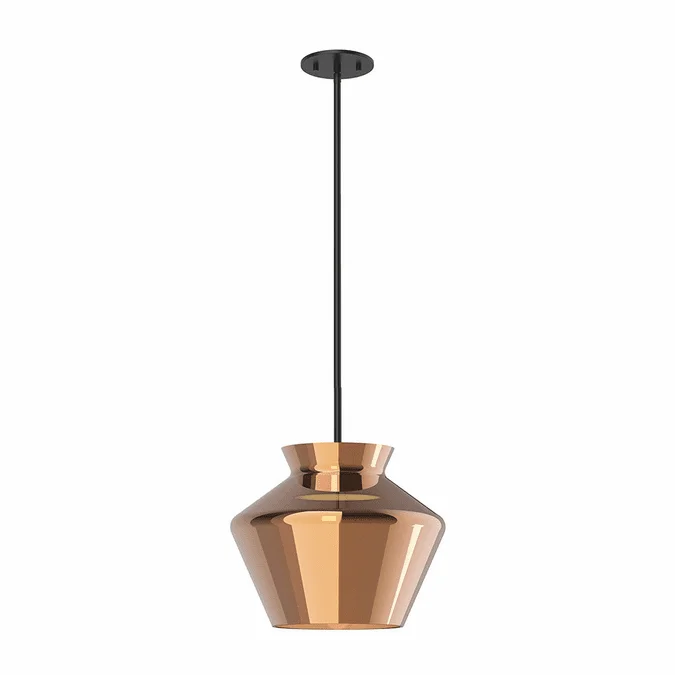 Kuzco PD62013-BK/CP Trinity Contemporary Black/Copper LED Lighting Pendant