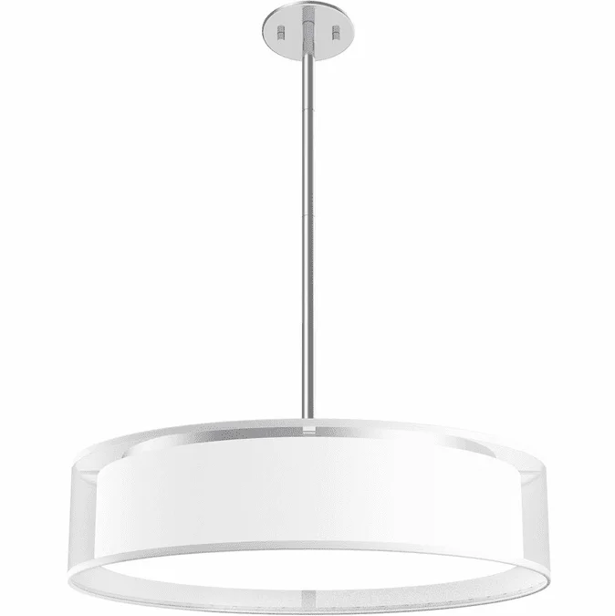 Kuzco PD7920-WOR-5CCT Dalton Contemporary White Organza LED 20″ Drum Drop Lighting