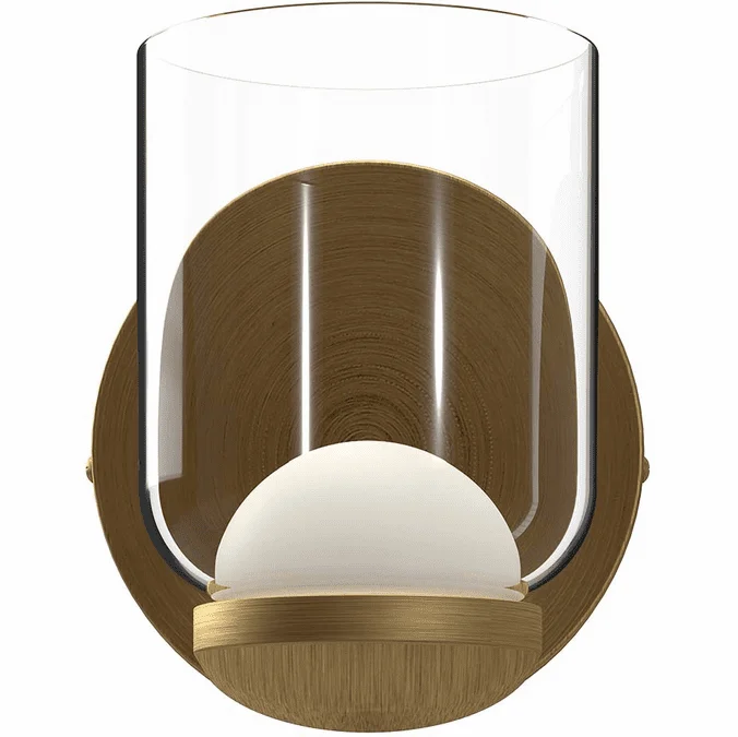 Kuzco WS52505-BG/CL Cedar Contemporary Brushed Gold/Clear Glass LED Wall Sconce