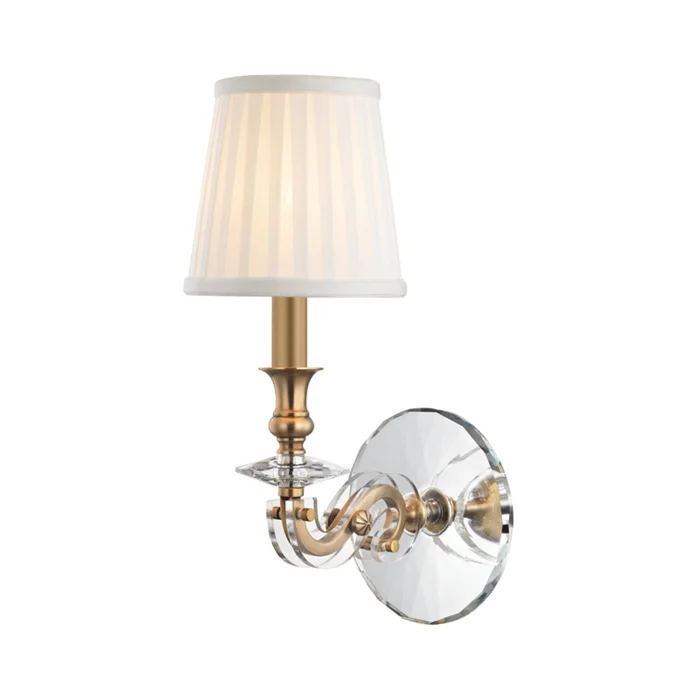 Lapeer 1-Light Wall Sconce in Aged Brass 5.5L x 5.5W x 14H