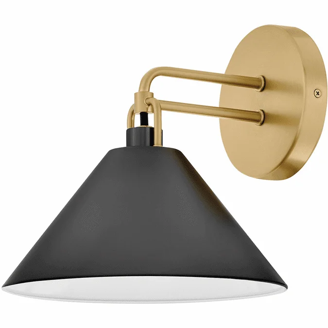 Lark 84430LCB-BK Milo Lacquered Brass / Black LED Wall Mounted Lamp