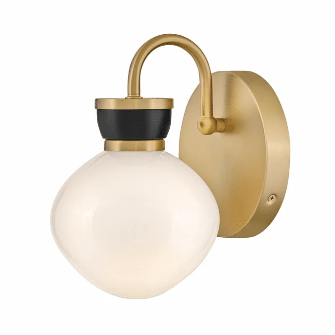 Lark 85590LCB-BK Lucy Modern Lacquered Brass LED Wall Lighting Sconce