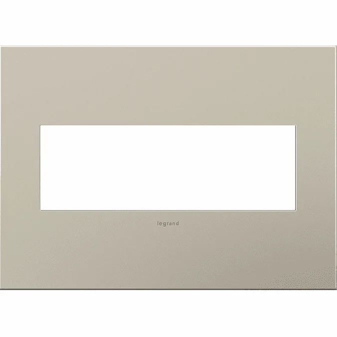 Legrand Adorne AWC3GSN4 Contemporary Satin Nickel Satin Nickel 3-Gang Wall Plate