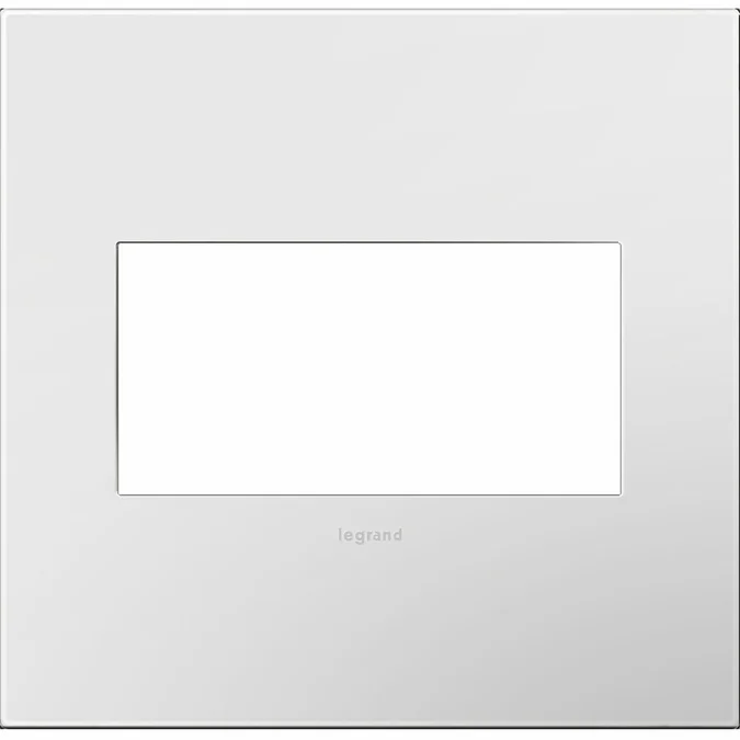 Legrand Adorne Microban AWP2GWH4 Contemporary Gloss White Gloss White 2-Gang Wall Plate