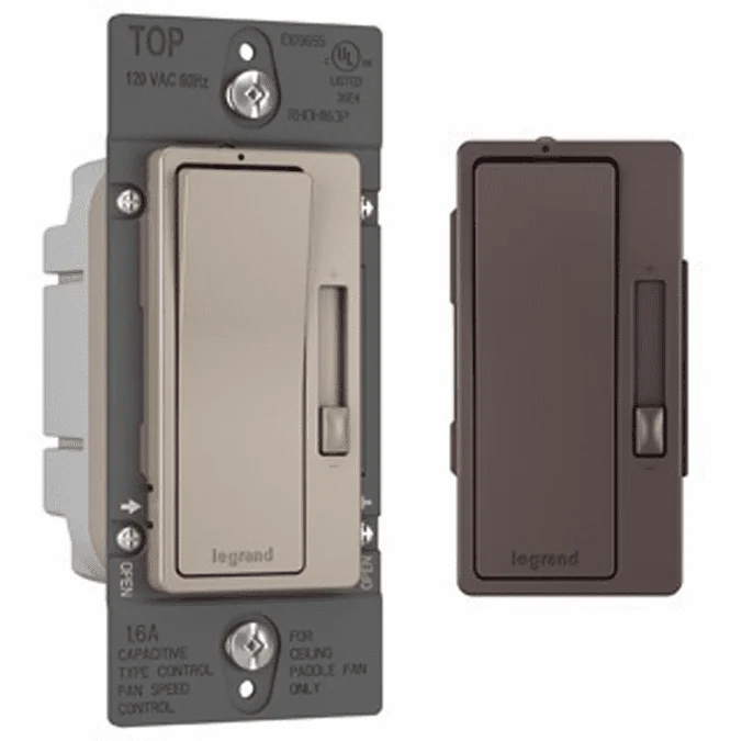 Legrand Radiant RHDH163PBCCCV4 Contemporary Bi-Color Fan Speed Control Switch and De-Hummer