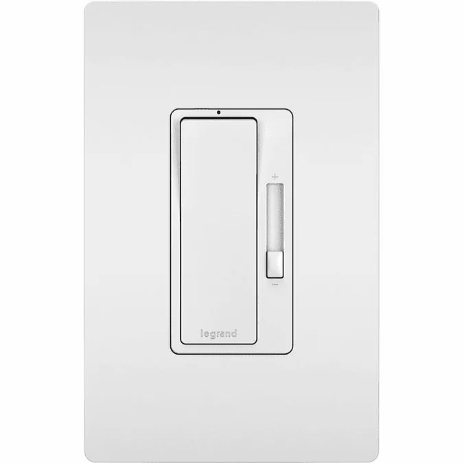 Legrand Radiant RHLV1103PW Contemporary White Magnetic Low Voltage 1P & 3-Way Paddle 1100W Radiant Dimmer