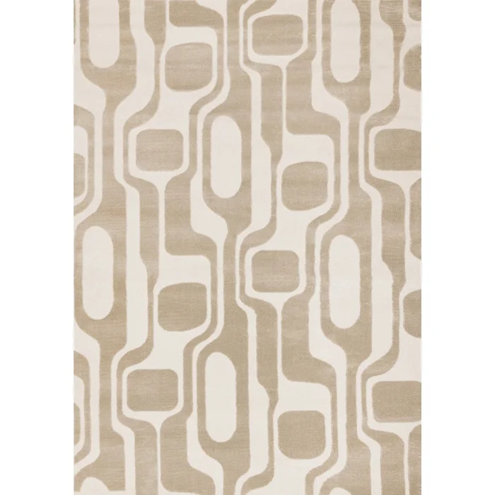 Leopold Modern Mid-Century Beige Cream Area Rug – 2’7 x 4’11|Carpette Leopold beige et crme de style moderne du milieu du 20esicle – 2pi 7po x 4pi 11po