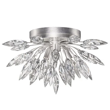 Lily Buds Three Light Flush Mount in Silver (48|881440ST)
