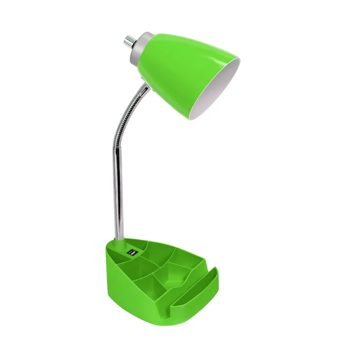 Limelights Gooseneck Desk Lamp with iPad Stand and USB Port – Green|Lampe de bureau col de cygne de Limelights avec support pour iPad et port USB – verte