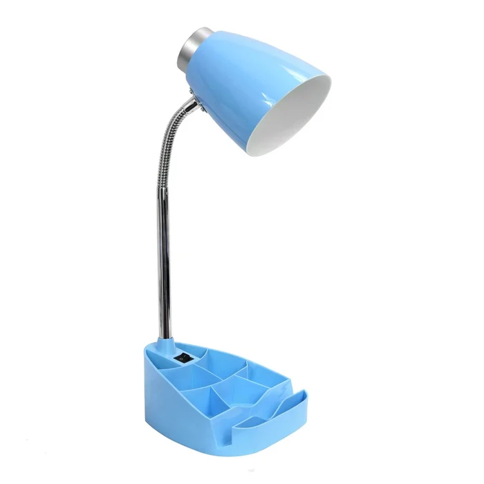 Limelights Gooseneck Desk Lamp with iPad Stand Book Holder – Blue|Lampe de bureau col de cygne de Limelights avec support pour livre ou iPad – bleue