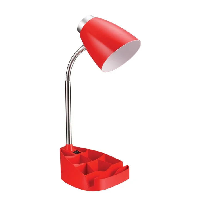 Limelights Gooseneck Desk Lamp with iPad Stand Book Holder – Red|Lampe de bureau col de cygne de Limelights avec support pour livre ou iPad – rouge