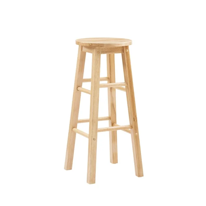 Linon Abby Natural Round Barstool 98101NAT-01-KD