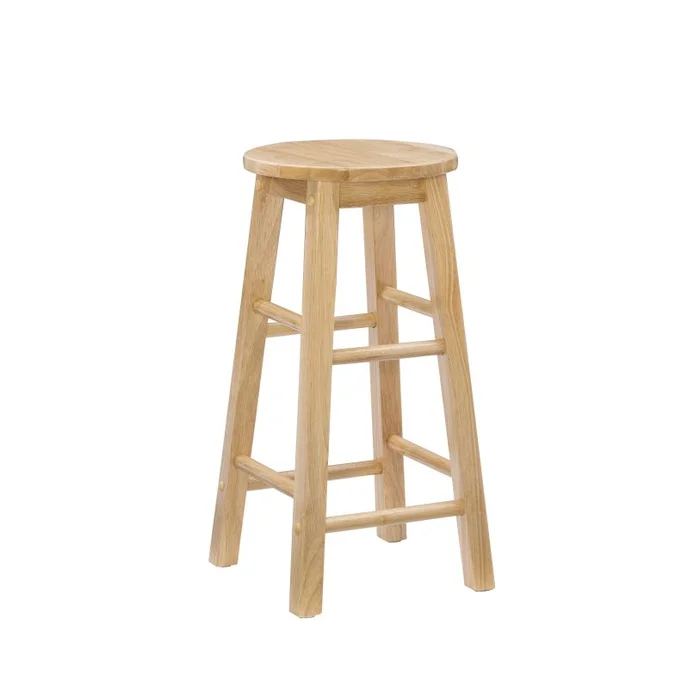 Linon Abby Natural Round Counter Stool 98100NAT-01-KD