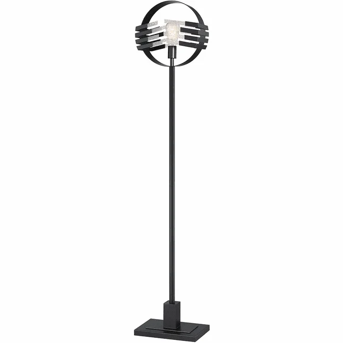 Lite Source C61429 Brisbane Contemporary Matte Black Floor Lamp Light