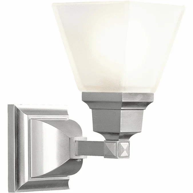 Livex 1031-91 Mission Modern Brushed Nickel Lamp Sconce