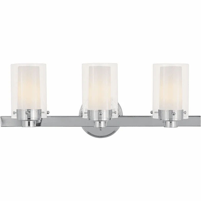 Livex 1543-05 Manhattan Modern Polished Chrome Bathroom Sconce Lighting